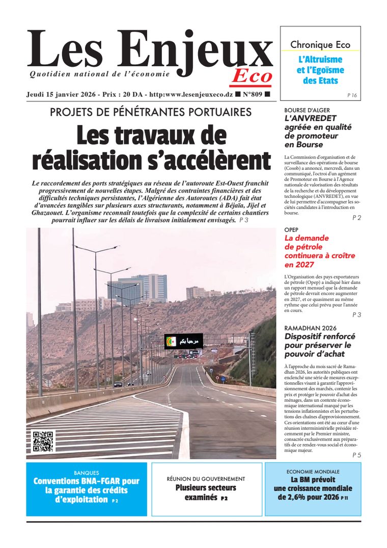 Une du journal Les Enjeux Eco numéro 809