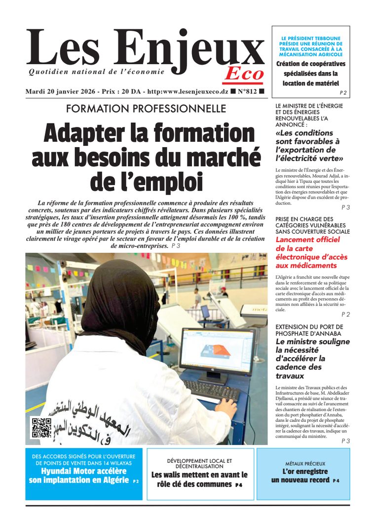 Une du journal Les Enjeux Eco numéro 812