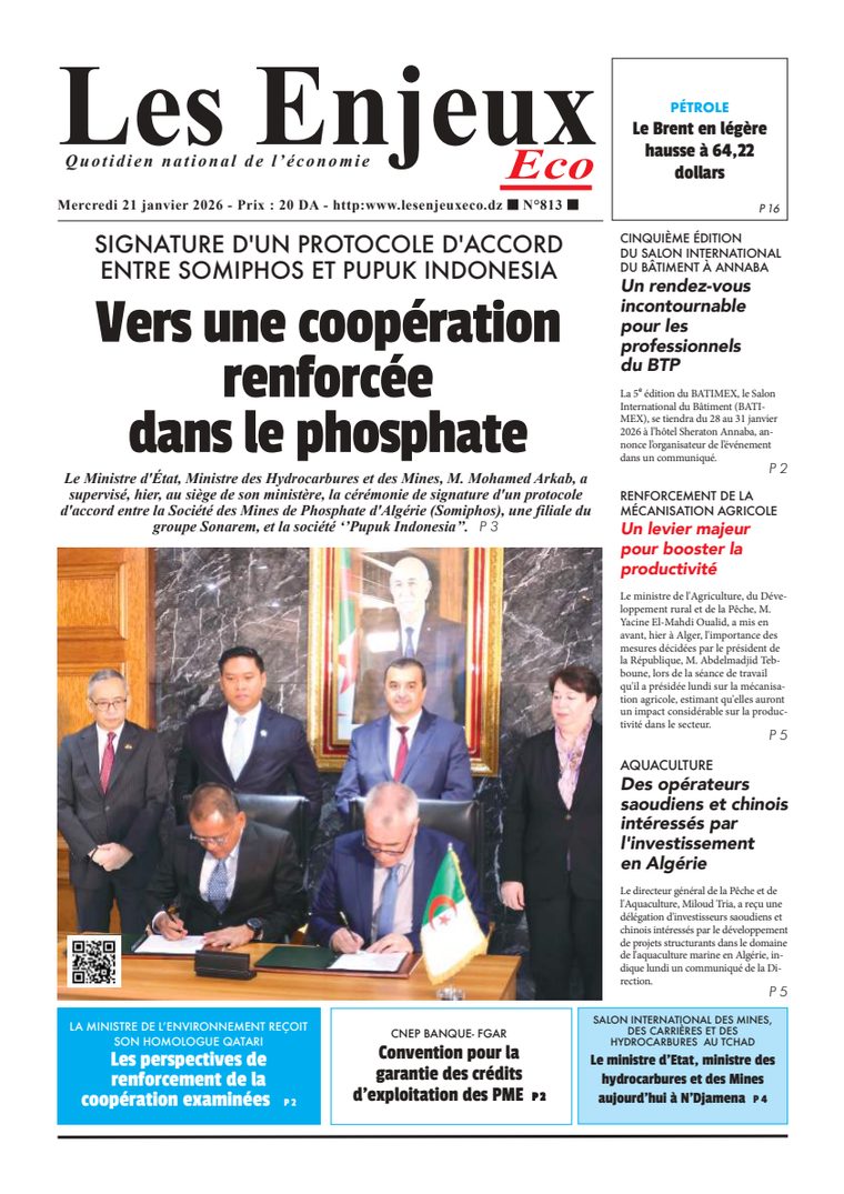 Une du journal Les Enjeux Eco numéro 813