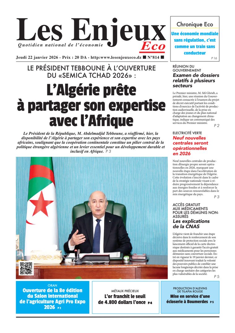 Une du journal Les Enjeux Eco numéro 814