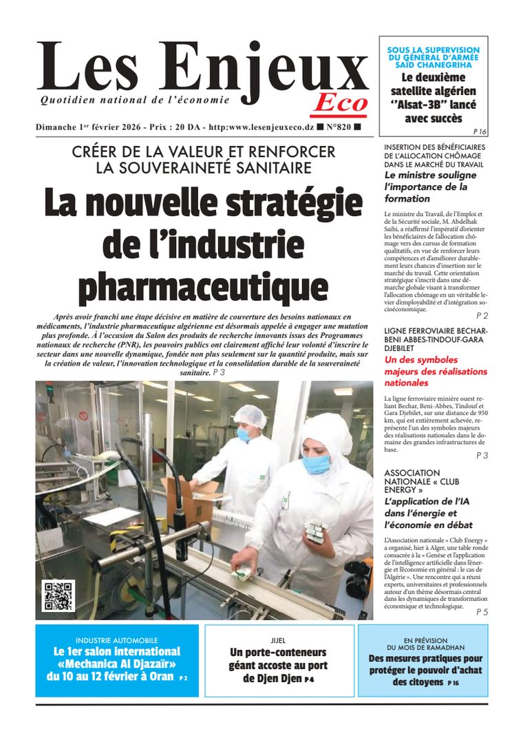 Une du journal Les Enjeux Eco numéro 820