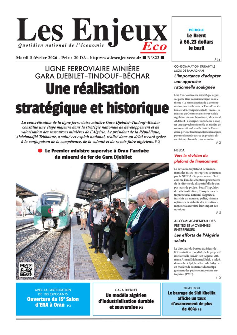 Une du journal Les Enjeux Eco numéro 822