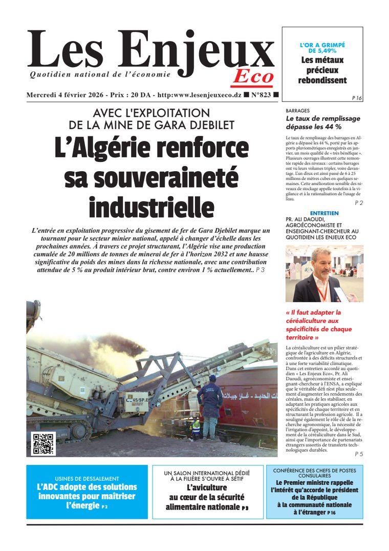 Une du journal Les Enjeux Eco numéro 823