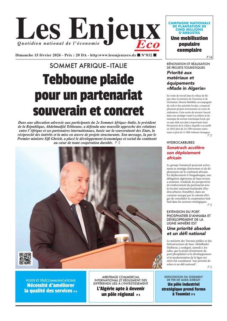 Une du journal Les Enjeux Eco numéro 832