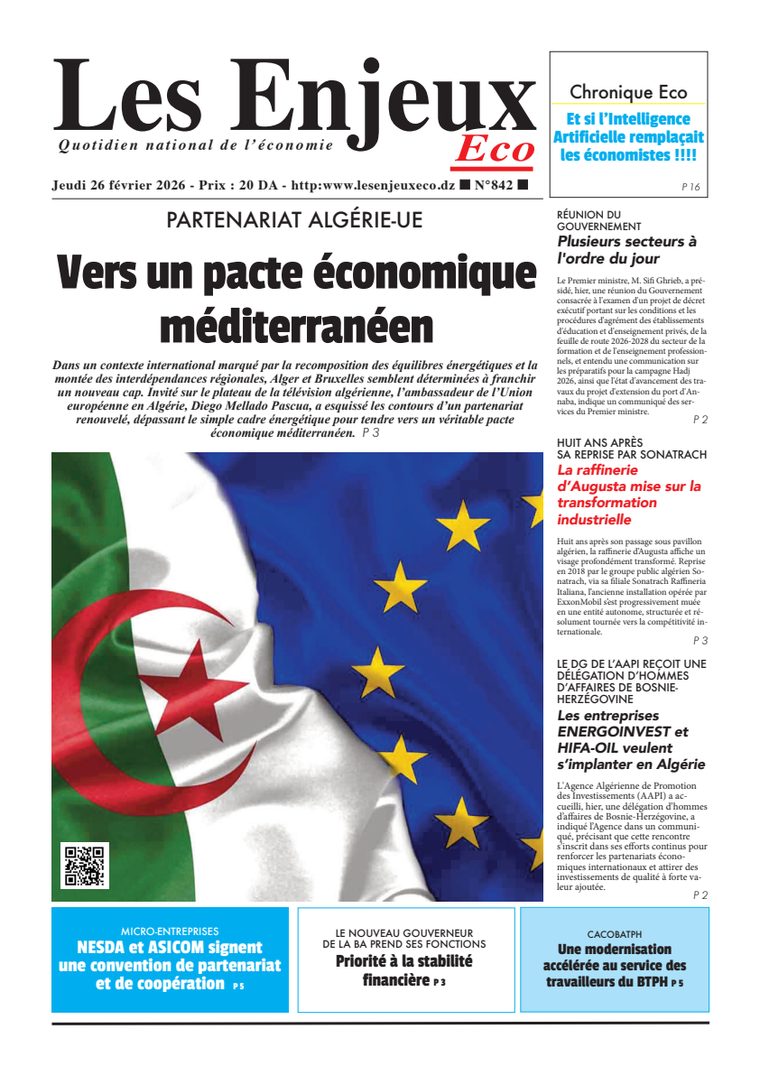 Une du journal Les Enjeux Eco numéro 842