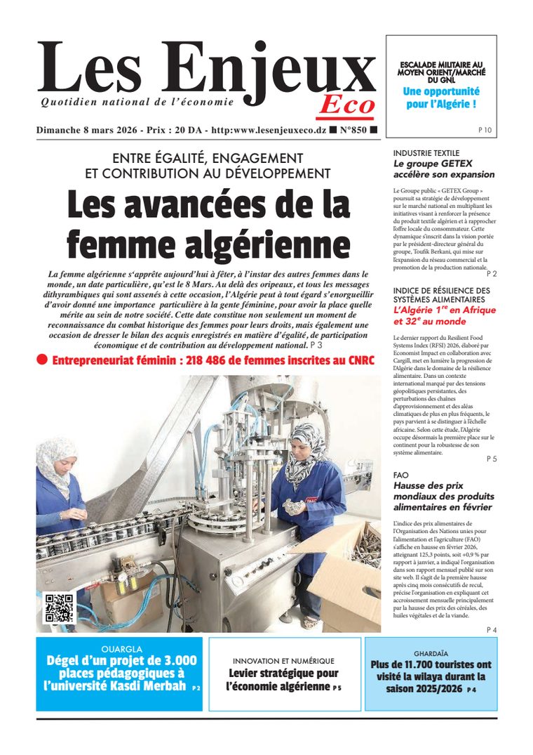 Une du journal Les Enjeux Eco numéro 850
