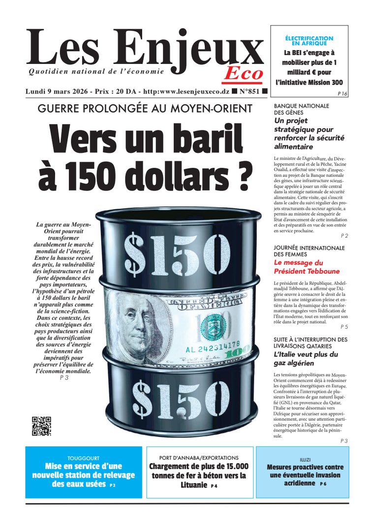 Une du journal Les Enjeux Eco numéro 851