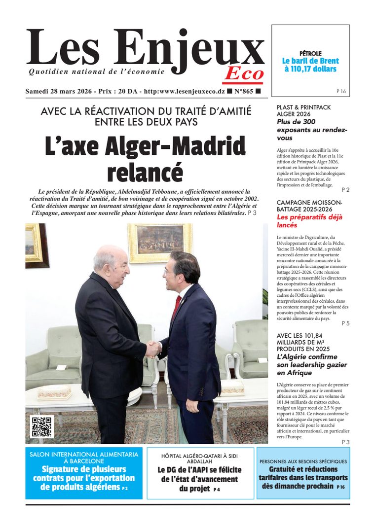 Une du journal Les Enjeux Eco numéro 865
