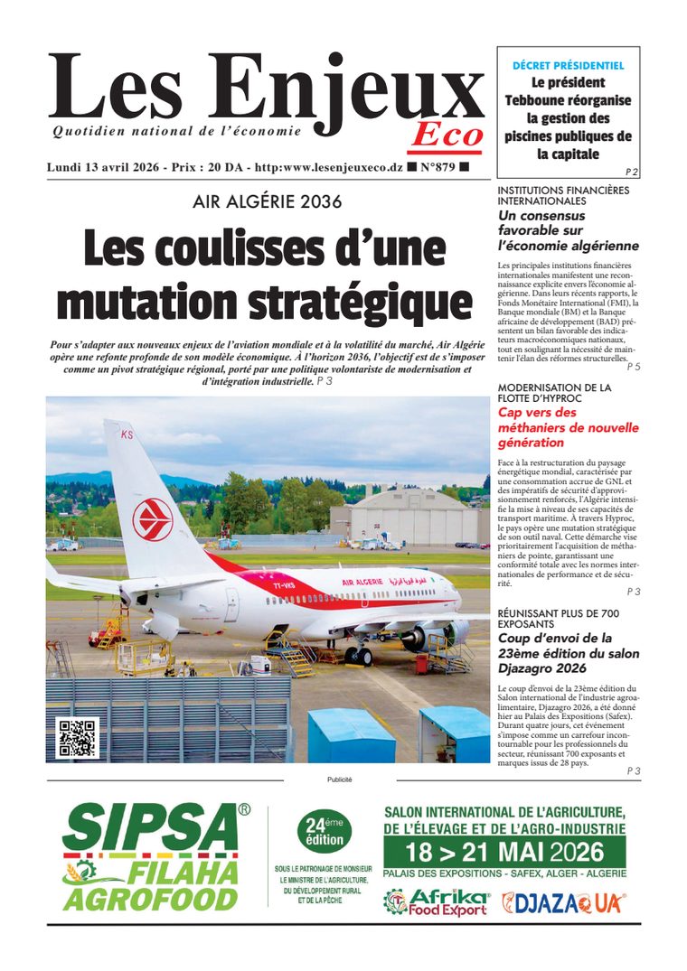 Une du journal Les Enjeux Eco numéro 879
