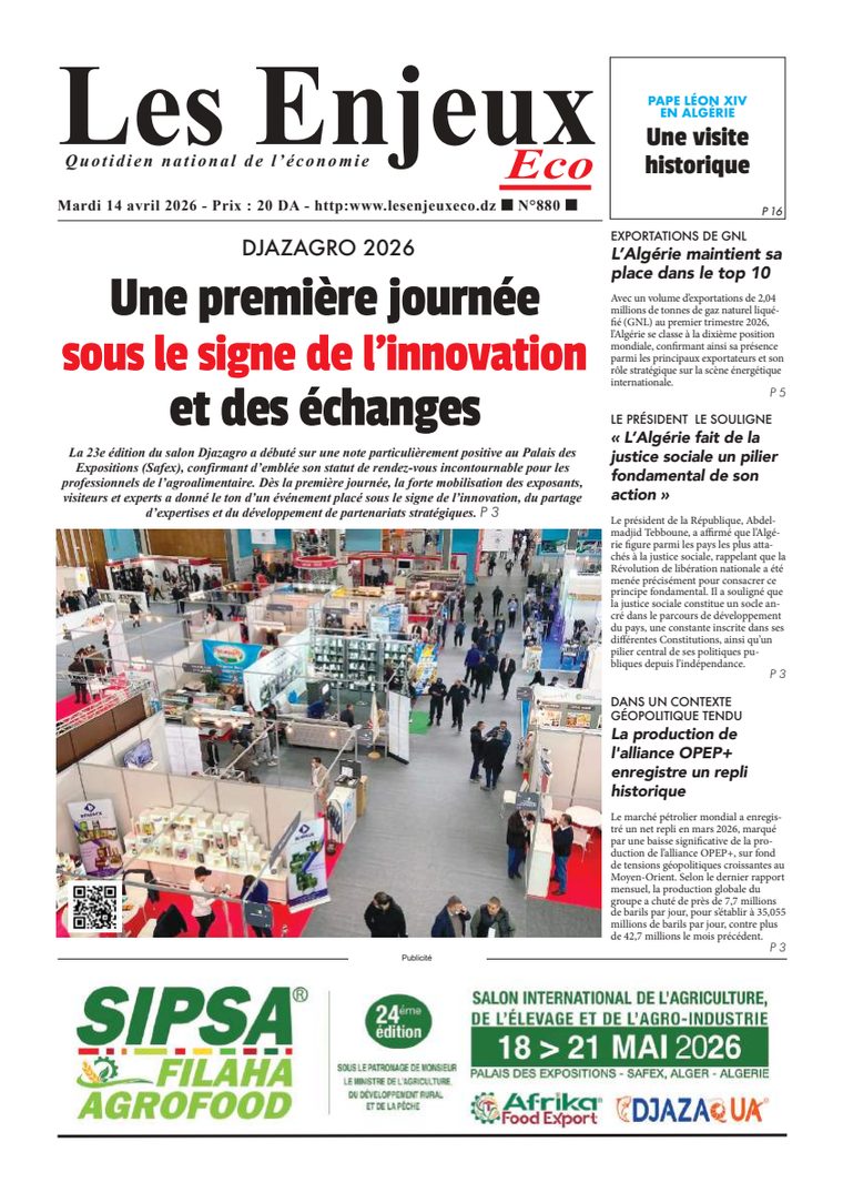 Une du journal Les Enjeux Eco numéro 880