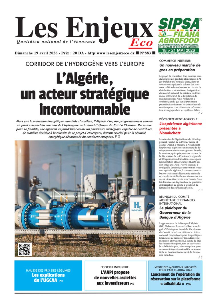 Une du journal Les Enjeux Eco numéro 883