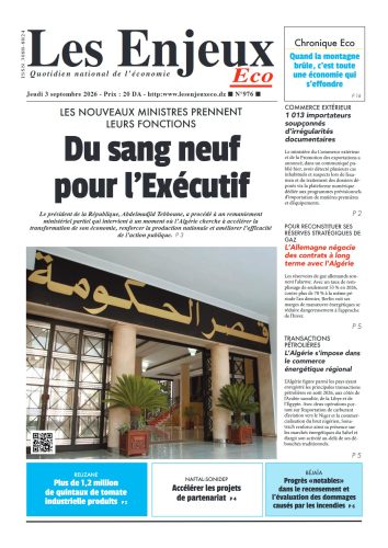 Une du journal Les Enjeux Eco numéro 976