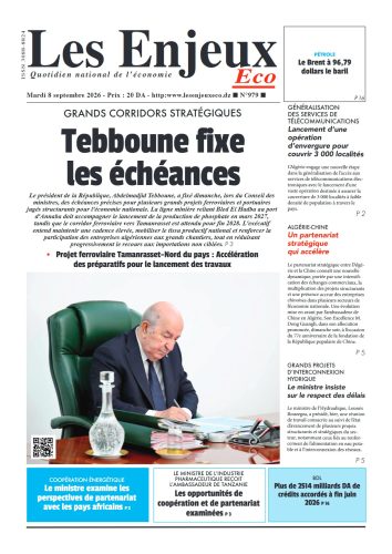 Une du journal Les Enjeux Eco numéro 979