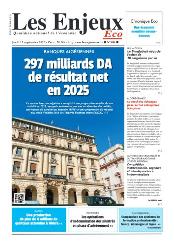 Une du journal Les Enjeux Eco numéro 986