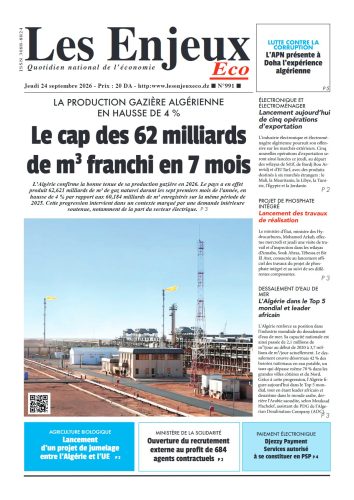 Une du journal Les Enjeux Eco numéro 991