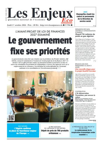 Une du journal Les Enjeux Eco numéro 996