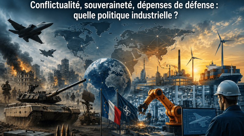 Chronique Eco —————————————————————– Conflictualité, souveraineté, dépenses de défense : quelle politique industrielle ?